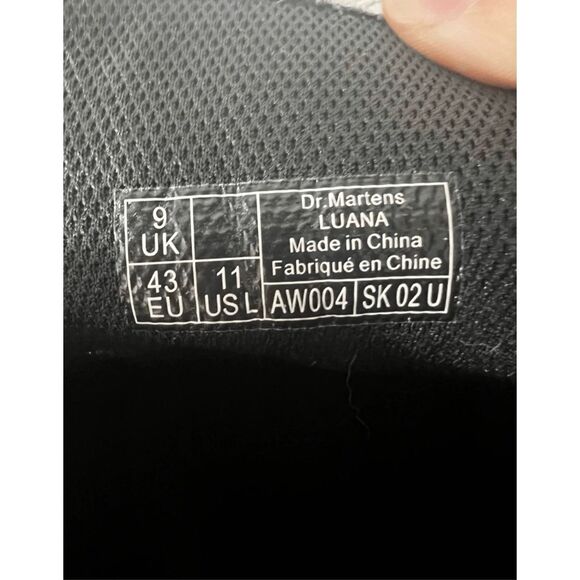 Dr. Martens Women Size 11 Luana White Black Boots Lace Up Combat Round Toe AW004 - Picture 9 of 11